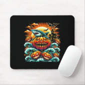 Pumpkin Shark Halloween Mousepad (Mit Mouse)