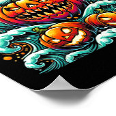 Pumpkin Shark Halloween Poster (Ecke)