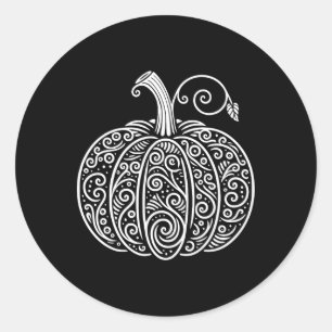 Pumpkin Shirt Frauen Niedlich Herbst Erntedank Runder Aufkleber
