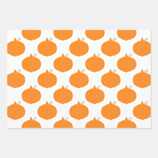 Pumpkin-Silhouette-Muster Geschenkpapier Set (Vorderseite 3)