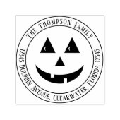 Pumpkin Simple Rücksendeadresse Kürbislaterne Permastempel (Design)