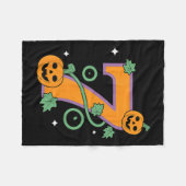Pumpkin Six Seven 67 Matching 7 Halloween Couple  Fleecedecke (Vorderseite (Horizontal))