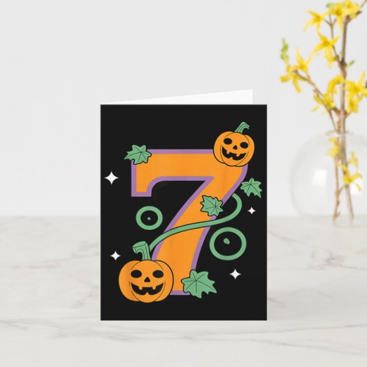 Pumpkin Six Seven 67 Matching 7 Halloween Couple Karte (Gelbe Blume)