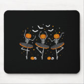 Pumpkin Skeleton Ballerinas Ballet Dance Girls Hal Mousepad (Vorne)