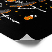 Pumpkin Skeleton Ballerinas Ballet Dance Girls Hal Poster (Ecke)