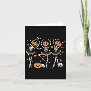 Pumpkin Skeleton Beängstigend Halloween Men Women Karte