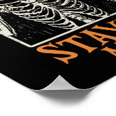 Pumpkin Skeleton Drink Kaffee Bleibe Alive Funny Poster (Ecke)