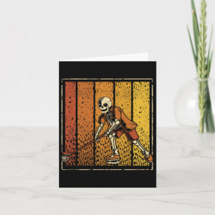 Pumpkin Skeleton Eishockey Halloween Winter Sport Karte