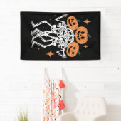Pumpkin Skeleton Halloween Pumpkin Spooky Jahresze Banner (Insitu)