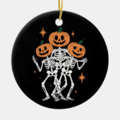 Pumpkin Skeleton Halloween Pumpkin Spooky Jahresze Keramik Ornament (Vorne)