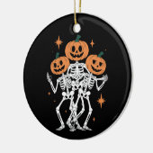 Pumpkin Skeleton Halloween Pumpkin Spooky Jahresze Keramik Ornament (Links)