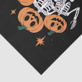 Pumpkin Skeleton Halloween Pumpkin Spooky Jahresze Seidenpapier (Ausschnitt)