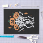 Pumpkin Skeleton Halloween Pumpkin Spooky Jahresze Seidenpapier (Handwerk)