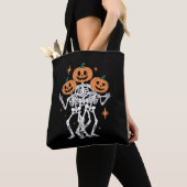 Pumpkin Skeleton Halloween Pumpkin Spooky Jahresze Tasche (Von Nahem)