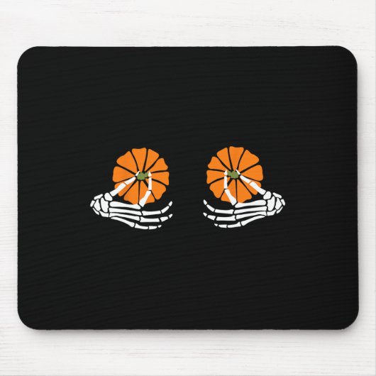 Pumpkin Skeleton Hand Halloween Mousepad (Vorne)