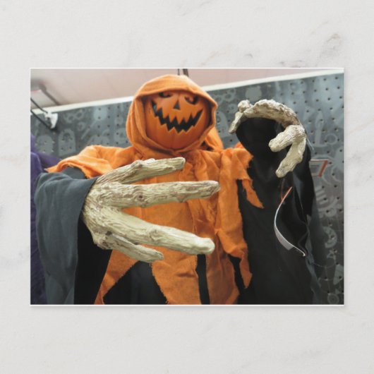 Pumpkin Skeleton Postkarte (Vorderseite)