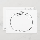 Pumpkin Sketch Postkarte (Vorne/Hinten)