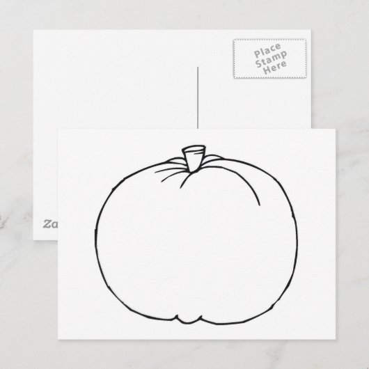 Pumpkin Sketch Postkarte (Vorne/Hinten)