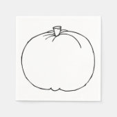 Pumpkin Sketch Serviette (Vorderseite)
