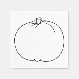 Pumpkin Sketch Serviette