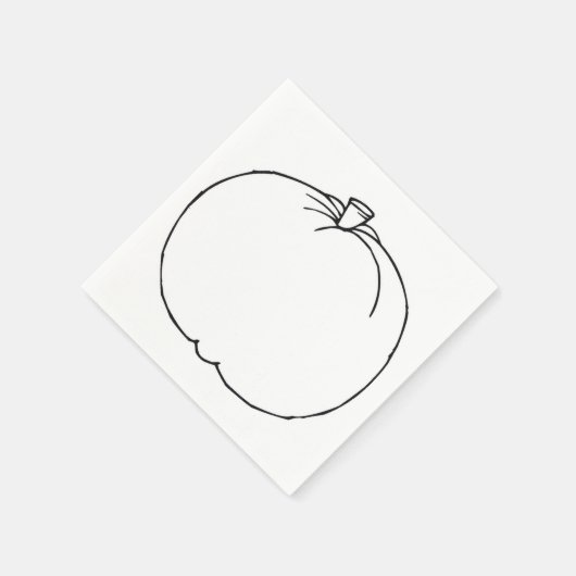 Pumpkin Sketch Serviette (Ecke)