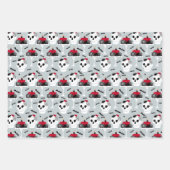 Pumpkin Skulls Black Cat Design Perfekte Halloween Geschenkpapier Set (Vorderseite 3)