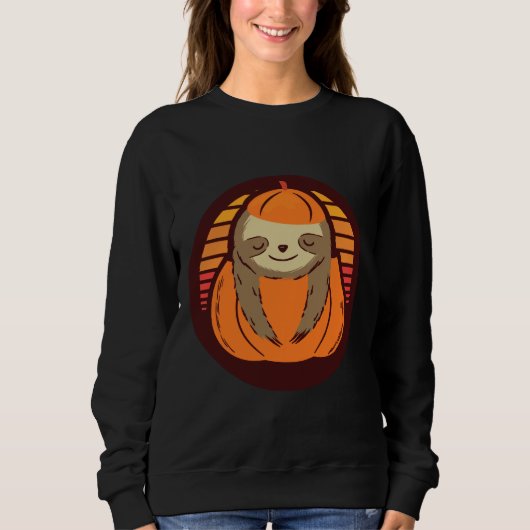 Pumpkin Sloth 47 Sweatshirt (Vorderseite)