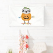 Pumpkin Sloth Halloween Kostümgeschenk Banner (Insitu)