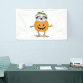 Pumpkin Sloth Halloween Kostümgeschenk Banner (Messeveranstaltung)