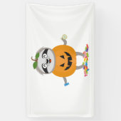Pumpkin Sloth Halloween Kostümgeschenk Banner (Vertikal)