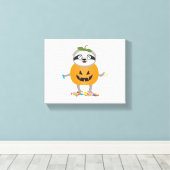 Pumpkin Sloth Halloween Kostümgeschenk Leinwanddruck (Insitu (Holzboden))