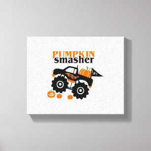 Pumpkin Smasher Boys Halloween Monster Truck Leinwanddruck