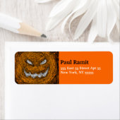 Pumpkin Smile Halloween Label Orange (Insitu)