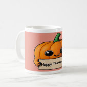 Pumpkin Smiles & Gratitude Sips- Thanksgiving Mug Kaffeetasse (Vorderseite Links)