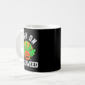 Pumpkin Smoking Weed Costume Retro Funny Halloween Kaffeetasse (Vorderseite Links)