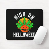 Pumpkin Smoking Weed Costume Retro Funny Halloween Mousepad (Mit Mouse)