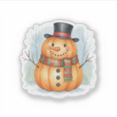 Pumpkin snowman aufkleber (Vorderseite)