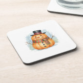 Pumpkin snowman getränkeuntersetzer (Linke Seite)