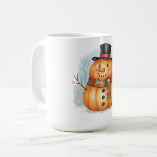 Pumpkin snowman kaffeetasse (Vorderseite Links)