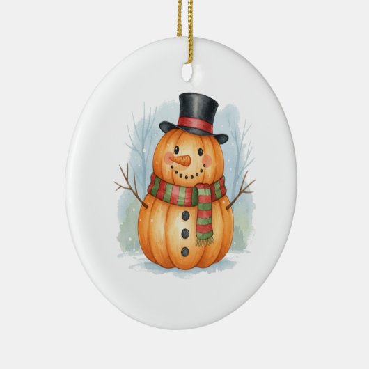 Pumpkin snowman keramik ornament (Rechts)