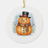 Pumpkin snowman keramik ornament (Vorne)