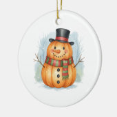 Pumpkin snowman keramik ornament (Links)