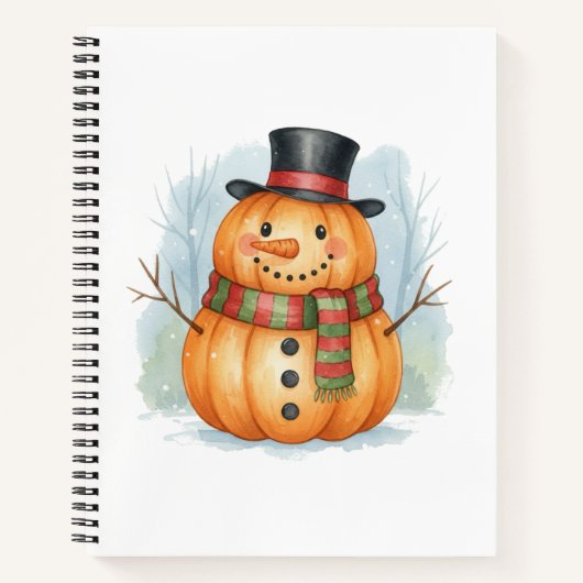 Pumpkin snowman notizblock (Vorderseite)