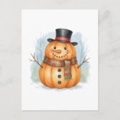 Pumpkin snowman postkarte (Vorderseite)