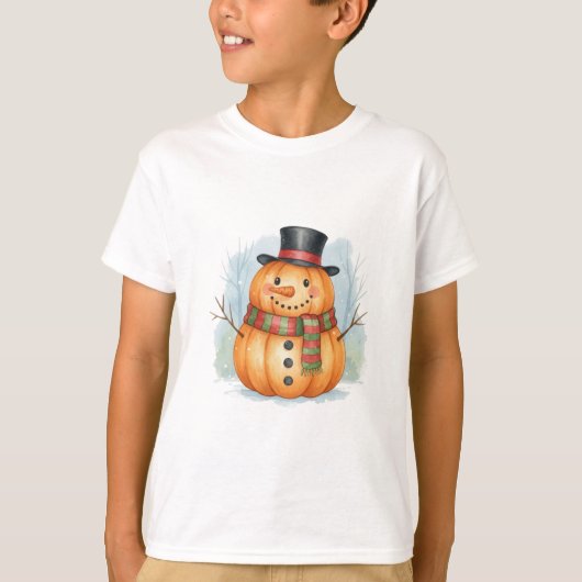 Pumpkin snowman T-Shirt (Vorderseite)