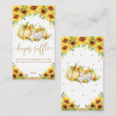 Pumpkin Sonnenblume Elephant Duschdusche Windel Ra Begleitkarte (Vorne/Hinten)