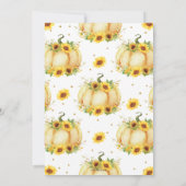 Pumpkin Sonnenblume Virtual Baby Shooter von Mail Einladung (Rückseite)