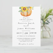 Pumpkin Sonnenblumen Einladung (Stehend Vorderseite)