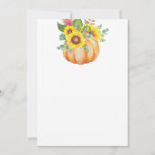Pumpkin Sonnenblumen Einladung (Rückseite)