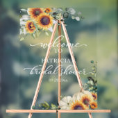 Pumpkin Sonnenblumen Fall Brautparty Begrüßungszei Acrylschild (Neutral)